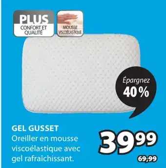 JYSK Oreiller en mousse viscoélastique avec gel rafraîchissant GEL GUSSET offer