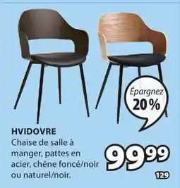 JYSK Chaise de salle à manger HVIDOVRE offer