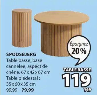 JYSK TABLE BASSE SPODSBJERG offer
