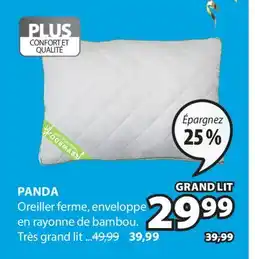 JYSK PANDA Oreiller ferme, enveloppe en rayonne de bambou offer