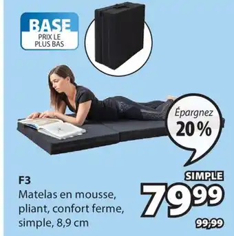 JYSK F3 Matelas en mousse offer