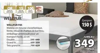 JYSK Matelas en mousse viscoélastique WELLPUR F85 offer