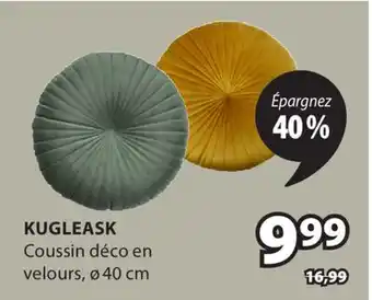 JYSK Coussin déco en velours KUGLEASK offer
