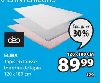 JYSK ELMA Tapis en fausse fourrure de lapin offer