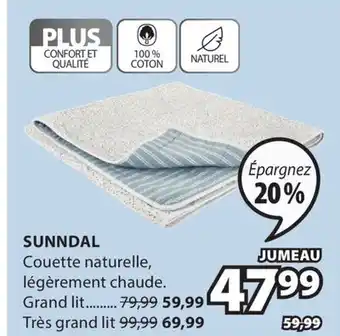 JYSK SUNNDAL Couette naturelle offer