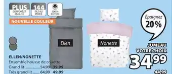 JYSK Ensemble housse de couette ELLEN/NONETTE offer