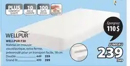 JYSK WELLPUR F30 Matelas en mousse viscoélastique offer