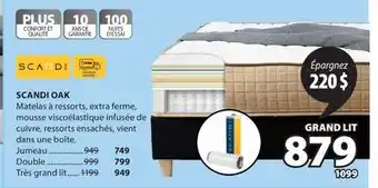 JYSK SCANDI OAK Matelas à ressorts, extra ferme offer