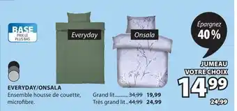 JYSK EVERYDAY/ONSALA Ensemble housse de couette offer