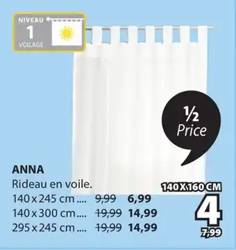JYSK ANNA Rideau en voile offer