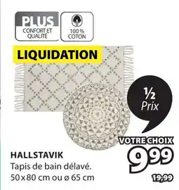 JYSK HALLSTAVIK Tapis de bain délavé offer