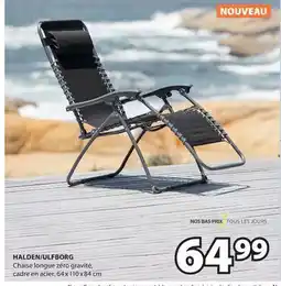 JYSK Chaise longue zéro gravité HALDEN/ULFBORG offer