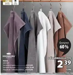 JYSK 600 GM² débarbouillettes NORA offer