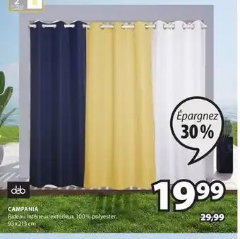 JYSK CAMPANIA Rideau INTERIEUR, 100% POLYESTER offer