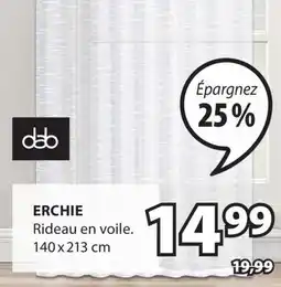 JYSK ERCHIE Rideau en voile offer