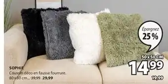 JYSK Coussin déco en fausse fourrure SOPHIE offer