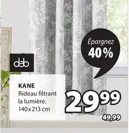 JYSK Rideau filtrant la lumière KANE offer