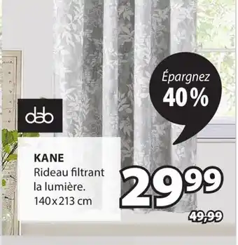 JYSK Rideau filtrant la lumière KANE offer
