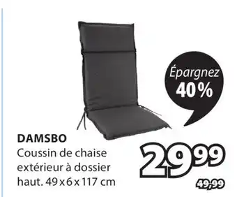 JYSK Coussin de chaise extérieur à dossier DAMSBO offer