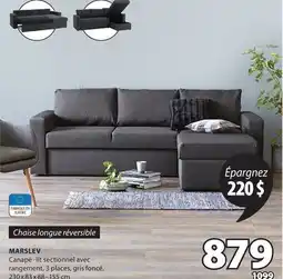 JYSK Canapé-lit sectionnel avec rangement MARSLEV offer