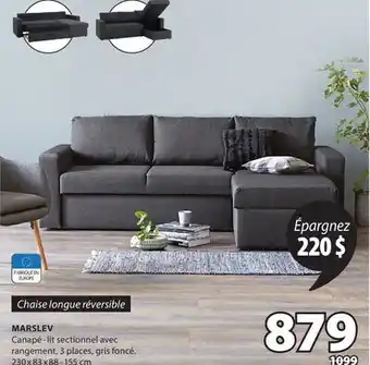 JYSK Canapé-lit sectionnel avec rangement MARSLEV offer