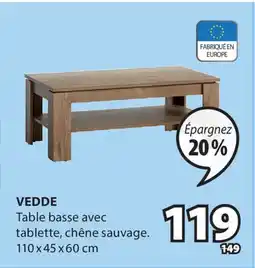 JYSK Table basse avec tablette VEDDE offer
