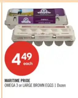 Pharmaprix MARITIME PRIDE OMEGA 3 or LARGE BROWN EGGS 1 Dozen offer
