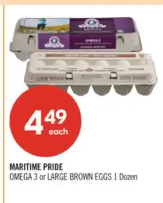 Pharmaprix MARITIME PRIDE OMEGA 3 or LARGE BROWN EGGS 1 Dozen offer