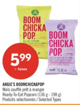 Pharmaprix ANGIE'S BOOMCHICKAPOP Ready-To-Eat Popcorn offer