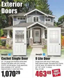 Timber Mart Doorsmith 9 lite door offer