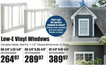 Timber Mart Low-E Vinyl Windows offer