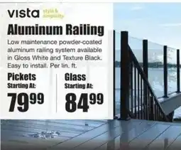 Timber Mart Vista aluminum railing offer