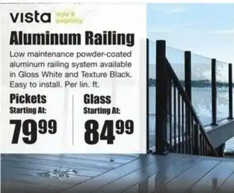 Timber Mart Vista aluminum railing offer
