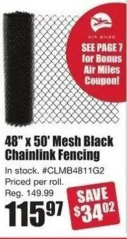 Timber Mart Mesh Black Chainlink Fencing offer