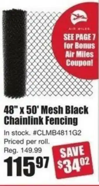 Timber Mart Mesh Black Chainlink Fencing offer