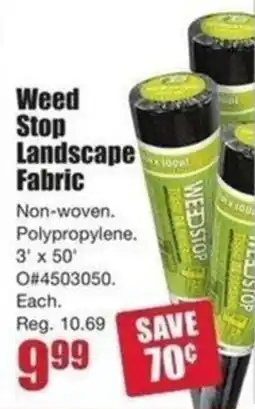 Timber Mart Weed stop landscape fabric offer