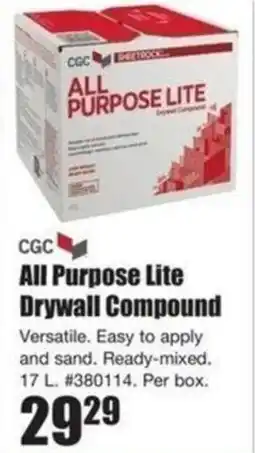 Timber Mart CGC All Purpose Lite Drywall Compound offer