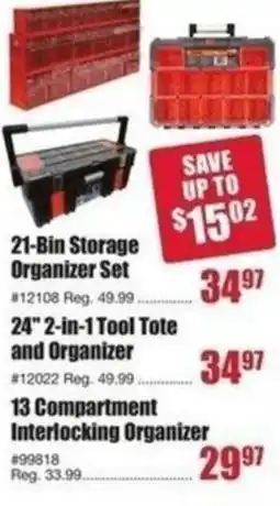 Timber Mart 2-in-1 Tool Tote and Organizer offer