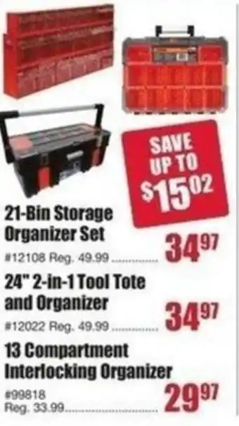Timber Mart 13 compartment interlocking organizer offer