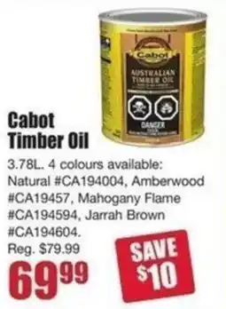 Timber Mart Cabot timber oil offer