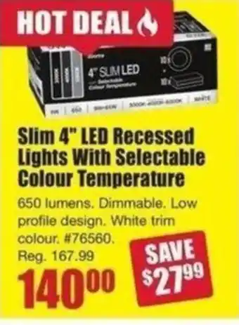 Timber Mart Slim led recessed lights with selectable colour temperature offer