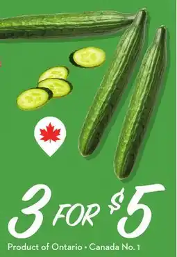 Longo's Cucumbers offer