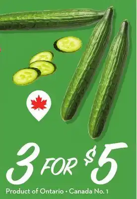 Longo's Cucumbers offer
