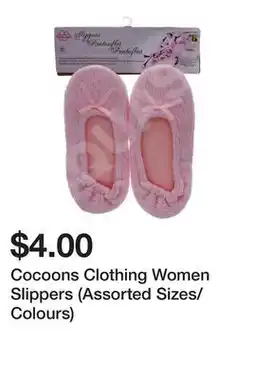 Dollarama Cocoons Clothing Women Slippers (Assorted Sizes/Colours) offer