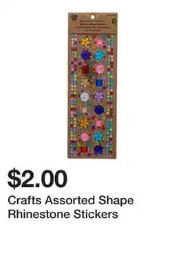 Dollarama Crafts Assorted Shape Rhinestone Stickers offer