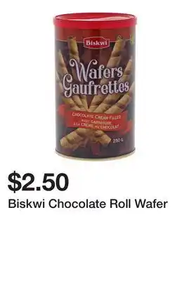 Dollarama Biskwi Chocolate Roll Wafer offer