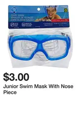 Dollarama Junior Swim Mask With Nose Piece offer