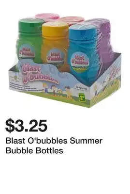Dollarama Blast O'bubbles Summer Bubble Bottles offer