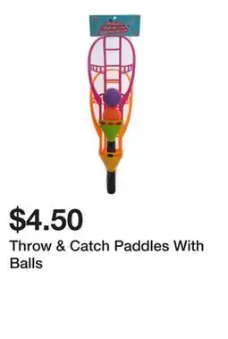 Dollarama Throw & Catch Paddles With Balls offer