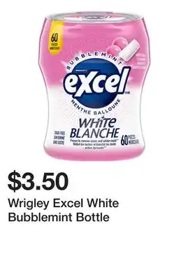 Dollarama Wrigley Excel White Bubblemint Bottle offer